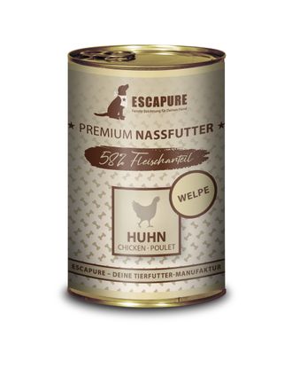 Escapure Puppy Huhn - mokra karma dla szczeniąt, kurczak z warzywami i owocami - 400g