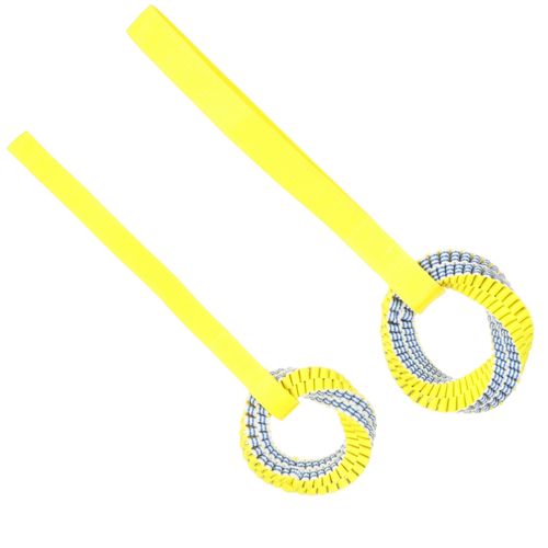 Flamingo Glowa Tug Rope Ring - szarpak z plecionym kółkiem dla psa, świecący w ciemności, żółto-niebieski