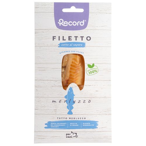 Record Filetto Cod 25g - przekąska dla psa, 100% filet z dorsza, gotowany na parze