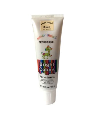 Crazy Liberty Dog Color Hair Dye 150ml - półtrwała farba koloryzująca dla zwierząt, bezpieczna i nietoksyczna na bazie składników roślinnych - Kolor: Kremowy