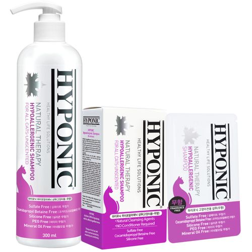 Hyponic Hypoallergenic Unscented Shampoo for Cats - hipoalergiczny szampon dla kota, do wszystkich rodzajów sierści, bezzapachowy