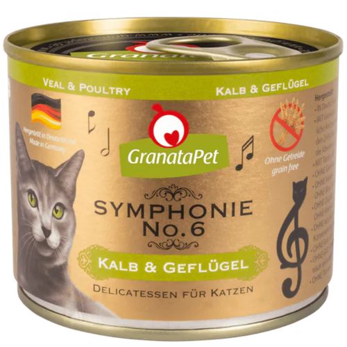 GranataPet Symphonie No.6 - wysokomięsna karma dla kota, cielęcina i drób