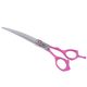 Jargem Pink Curved Scissors - Grooming Shears With Soft Ergonomic Handle