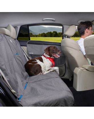 Kurgo Non-Slip Grip Bench Seat Cover -  wodoodporny pokrowiec do samochodu dla psa, na tylną kanapę, szary