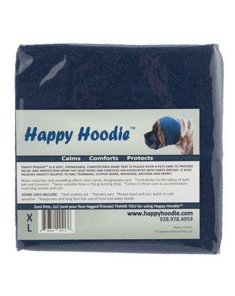 Groom Professional Happy Hoodie XL - opaska na uszy dla dużego psa, granatowa