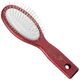 Blovi Red Wood Pin Brush - Small, Soft with 17mm Metal Pins, for Yorkshire Terrier, Maltese, Shih Tzu