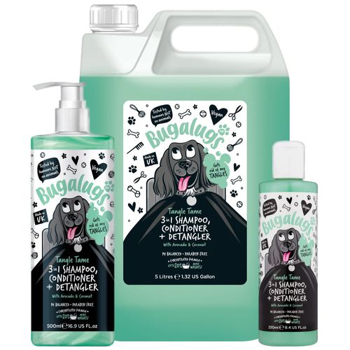 Bugalugs Tangle Tame 3in1 Shampoo - szampon z odżywką i rozkołtuniacz, o zapachu awokado i kokosa