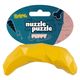 Nuzzle Puzzle Puppy Banana (14cm) - zabawka na przysmaki dla szczeniaka, banan, odbijający się, pływający