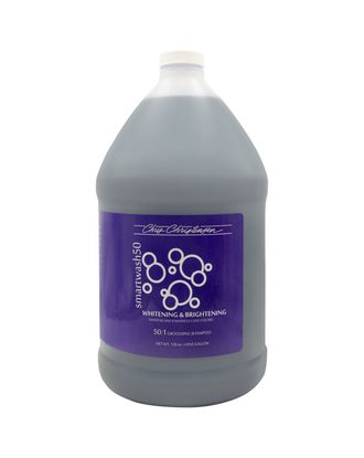 Chris Christensen Smart Wash 50 Whitening & Brightening Shampoo - szampon wybielający i podkreślający kolor sierści psa, koncentrat 1:50
