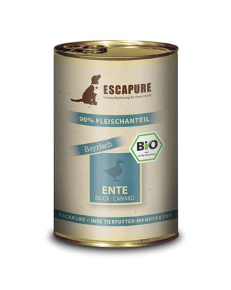 Escapure Ente Bio - ekologiczna, mokra karma dla psa, kaczka, ziemniaki i zioła - 400g