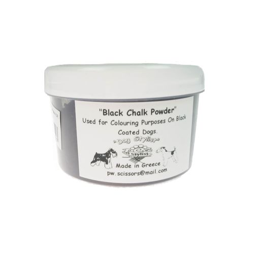 P&W Dog Stylist Black Chalk Powder 150g - kreda koloryzująca czarna, made in Greece