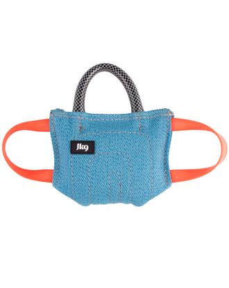 Julius-K9 Cotton Bitepad - mocny bawełniany szarpak dla psa, z trzema uchwytami, niebieski