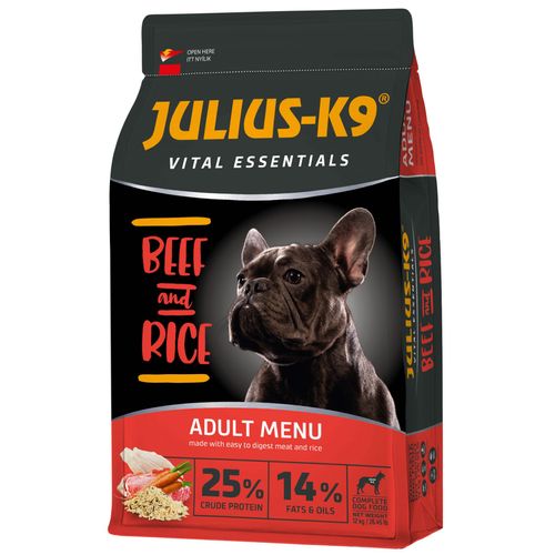 Julius-K9 Vital Essentials Beef & Rice Adult - pełnowartościowa karma dla psa, wołowina z ryżem