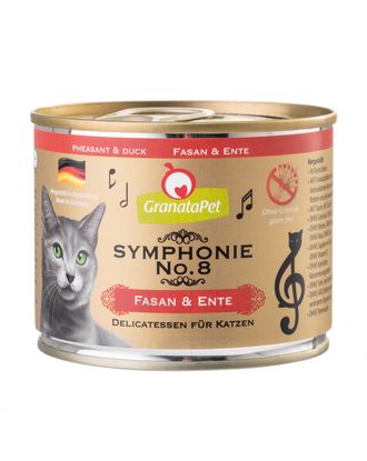 GranataPet Symphonie No.8 - wysokomięsna karma dla kota, bażant i kaczka z kurczakiem