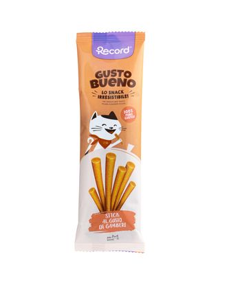 Record Gusto Bueno Prawn Flavored Sticks 40g - smaczki dla kota, pałeczki o smaku krewetek