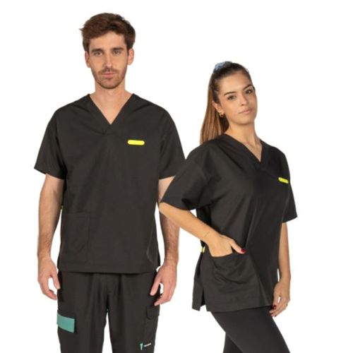 Artero Denver Smock Black - czarna bluza groomerska unisex, z rzepami w talii