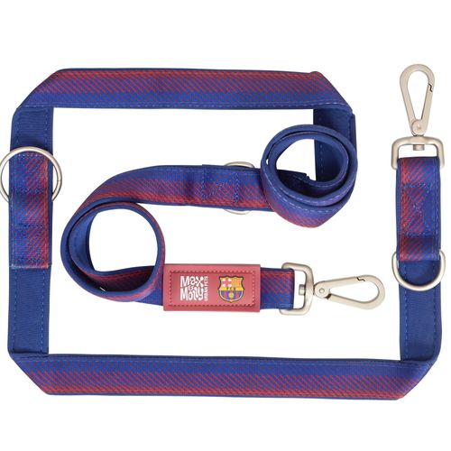 Max&Molly FC Barcelona Multi Function Leash - przepinana smycz dla psa, z motywem klubu piłkarskiego