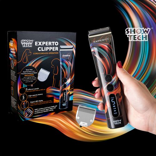 Show Tech Experto Cordless Clipper - bezprzewodowa maszynka 5 biegowa z regulowanym ostrzem