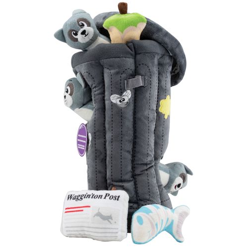 Outward Hound Hide A Raccoon Dog Toy Puzzle - pluszowa zabawka logiczna dla psa, szopy w śmietniku