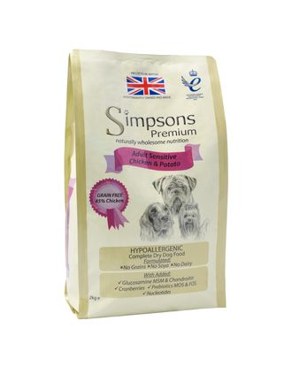 Simpsons Premium Adult Sensitive Chicken & Potato - karma dla wrażliwych psów, kurczak i ziemniaki - 2kg