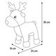 Flamingo Christmas Araceli Reindeer - zabawka świąteczna dla psa, pluszowy renifer z piszczałką, szary
