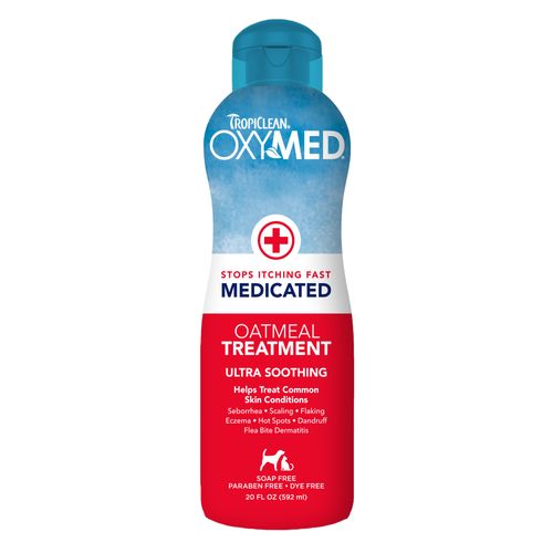 Tropiclean Oxymed Medicated Shampoo - kojący szampon dla psów i kotów z wrażliwą skórą