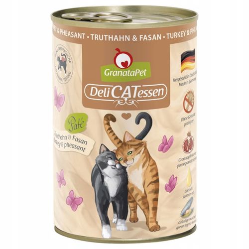 GranataPet DeliCatessen Turkey & Pheasant - bezzbożowa mokra karma dla kota, indyk i bażant