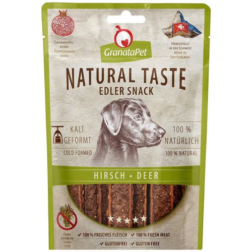 GranataPet Natural Taste Edler Snack Deer 90g - naturalne mięsne przekąski dla psa, jeleń