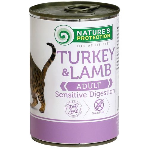 Nature’s Protection Cat Sensitive Digestion Turkey & Lamb - karma mokra dla kota z wrażliwym układem pokarmowym, z indykiem i jagnięciną