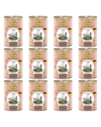 GranataPet Duck & Goose - bezzbożowa mokra karma dla psa, kaczka i gęś - 12x 400g