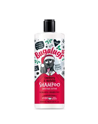 Bugalugs Cranberry & Mistletoe Shampoo 500ml - uniwersalny szampon dla psa, o zapachu żurawiny i jemioły, koncentrat 1:10