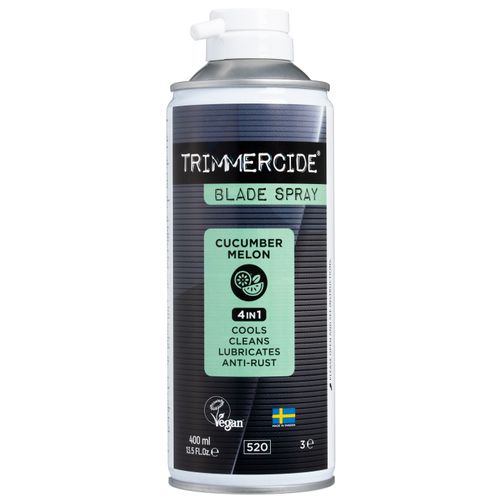 Trimmercide Blade Spray 4in1 Cucumber & Melon 400ml - preparat do konserwacji i czyszczenia ostrzy, zapach ogórka z melonem
