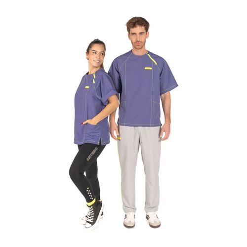 Artero Manila Zipper Smock Blue - bluza groomerska unisex, z kieszeniami na akcesoria
