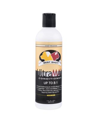 Best Shot UltraMax Pro Conditioner - profesjonalna odżywka nawilżająca do sierści grubej z podszerstkiem oraz długiej i lejącej, koncentrat 1:8 - 503ml