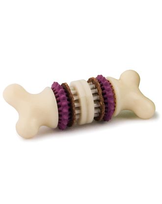 PetSafe Busy Buddy Bristle Bone - gryzak z przysmakiem dla psa, kość z wypustkami czyszczącymi zęby