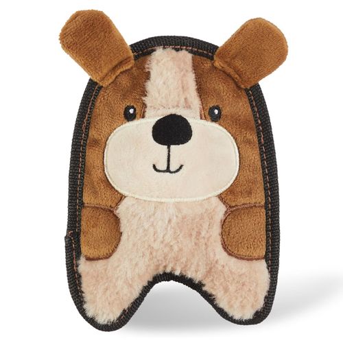 Outward Hound Durablez Puppy 16cm - piszcząca zabawka dla psa, bez wypełnienia, brązowy piesek