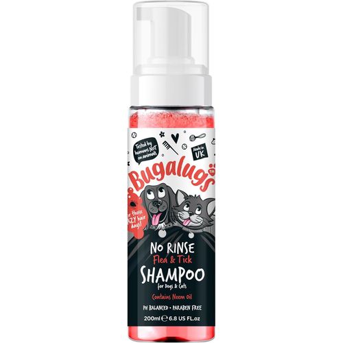 Bugalugs No Rinse Flea & Tick Shampoo 200ml - suchy szampon dla psa i kota, odstraszający owady