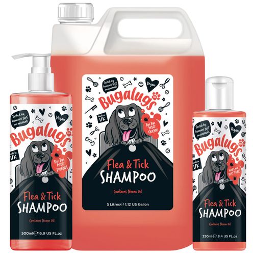 Bugalugs Flea & Tick Shampoo - szampon ochronny dla psa, z olejkiem Neem