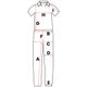 Artero Palermo Black Jumpsuit - kombinezon groomerski z akcentem w kropki i pudle
