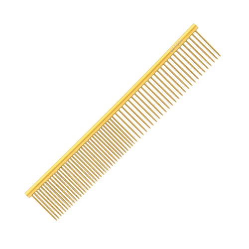 So Posh Metal Comb Classic 19cm - metalowy grzebień groomerski, złoty, mieszane piny 50/50