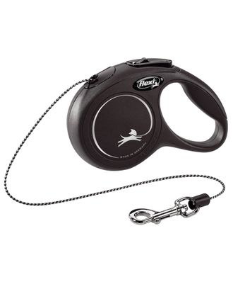Flexi New Classic XS linka 3m - smycz automatyczna z linką 3m, rozmiar XS - Czarny
