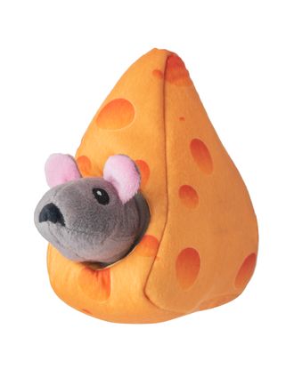 Holland Double Wooble Cheesy - piszcząca zabawka dla psa ze sprężynką, myszy w serze