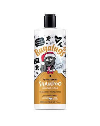 Bugalugs Gingerbread Shampoo Christmas Edition 500ml - uniwersalny szampon dla psa, o zapachu pierników, koncentrat 1:10