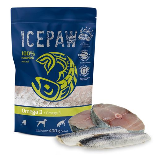 Icepaw Omega 3 - pełnoporcjowa, mokra karma dla psa, makrela i śledź
