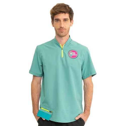 Artero Helsinki Green Jacket - męska bluza groomerska, z kieszenią na nożyczki i oryginalną aplikacją