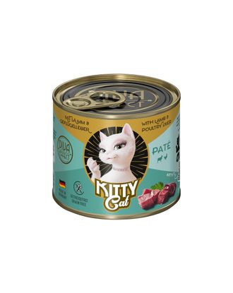 Kitty Cat Lamb & Poultry Liver Pate - bezzbożowa mokra karma, pasztet dla kota, z jagnięciną i wątróbką drobiową - 200g