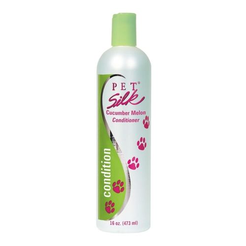 Pet Silk Cucumber Melon Conditioner 473ml - uniwersalna odżywka wzmacniająca sierść, o zapachu ogórka i słodkiego melona, koncentrat 1:16