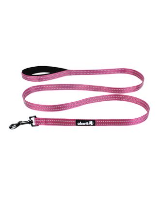 Alcott Adventure Leash 180cm Pink - odblaskowa smycz taśmowa dla psa, różowa