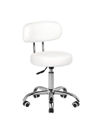 Activ A-007 White - krzesło groomerskie z wygodnym oparciem, regulowane, białe