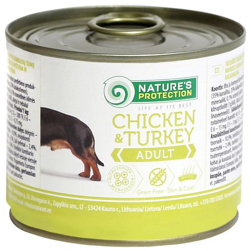 Nature’s Protection Adult Chicken Turkey mokra karma dla psów, z kurczakiem i indykiem